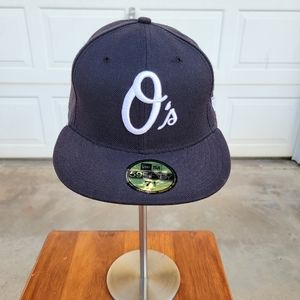 MLB Baltimore Orioles Black with White 59FIFTY Fitted Cap
